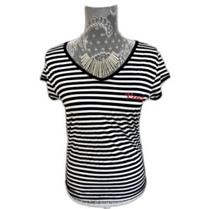 Venezia Nautical Short Sleeve Shirt Blue White Striped Tee